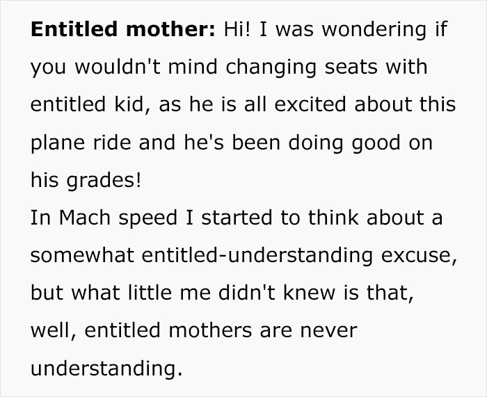"Entitled Mom Thinks I Should Give My Plane Seat To Her Spoiled Brat, Fights Over It"