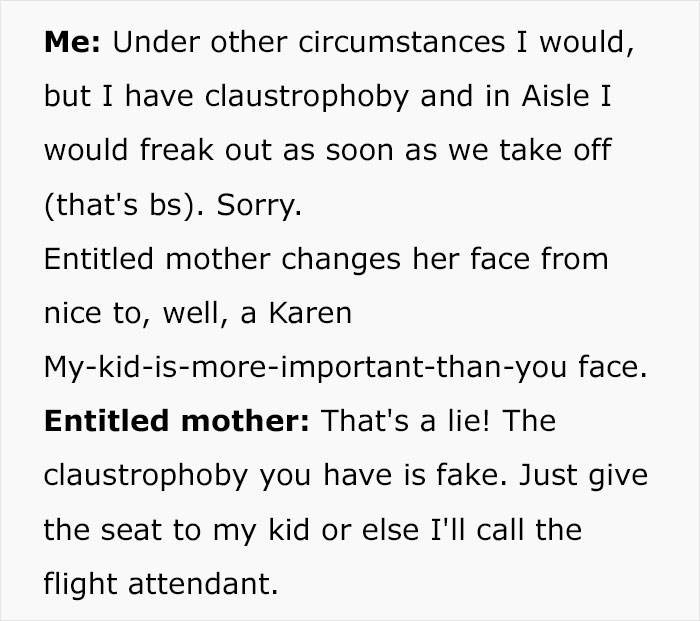"Entitled Mom Thinks I Should Give My Plane Seat To Her Spoiled Brat, Fights Over It"