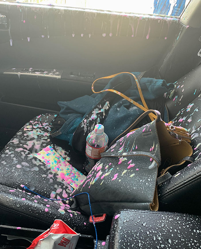 My Mom Forgot To Roll Up Her Passenger Window In The Car Wash