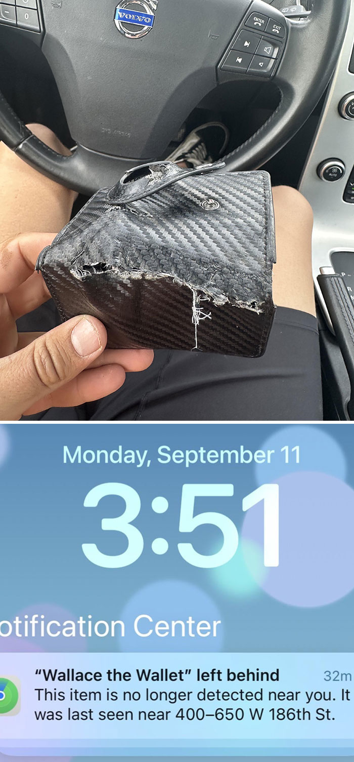 Left My Wallet On Top Of My Car Today. God Bless AirTags Though