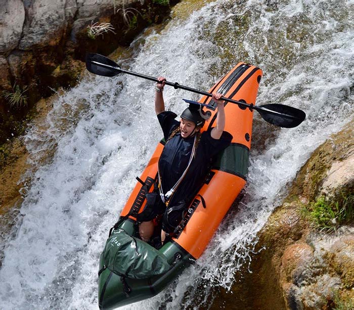 Graduation Got Canceled, Took Grad Photos Packrafting In Cap And Gown Instead