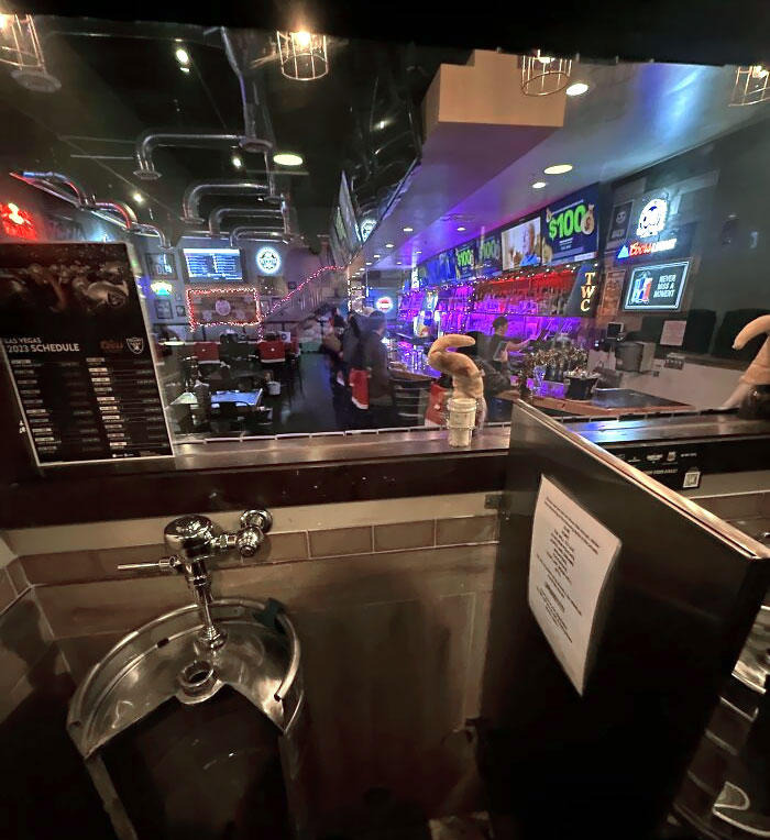 This Bar I Went To Has A One Way Glass In The Bathroom