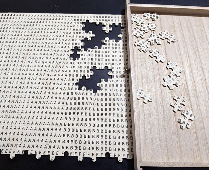 My Puzzle Has Letters On The Back To Check The Placement