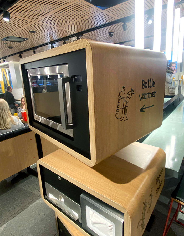This McDonald's In Amsterdam Has A Microwave For Warming A Baby Bottle