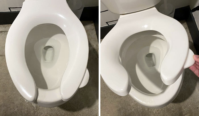 This Toilet Lid Has A Dedicated Section For Your Hand To Lift It