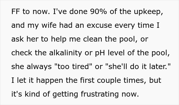 Man Refuses To Look After Pool Any Longer, Asks Wife To Stick To Her Promise, Drama Ensues Man Refuses To Look After Pool Any Longer, Asks Wife To Stick To Her Promise, Drama Ensues