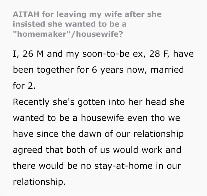 Wife Insists On Becoming A Housewife, Is Shocked Husband Wants Divorce Wife Insists On Becoming A Housewife, Is Shocked Husband Wants Divorce