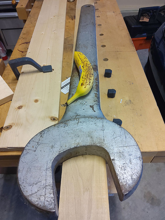 A Massive Wrench I Inherited. Weighs Over 30 Pounds. Novelty Or Functional?