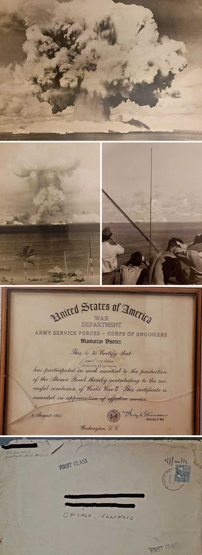 My Friend Showed Me An Envelope Of Photographs He Inherited From His Father Who Worked On The Bomb