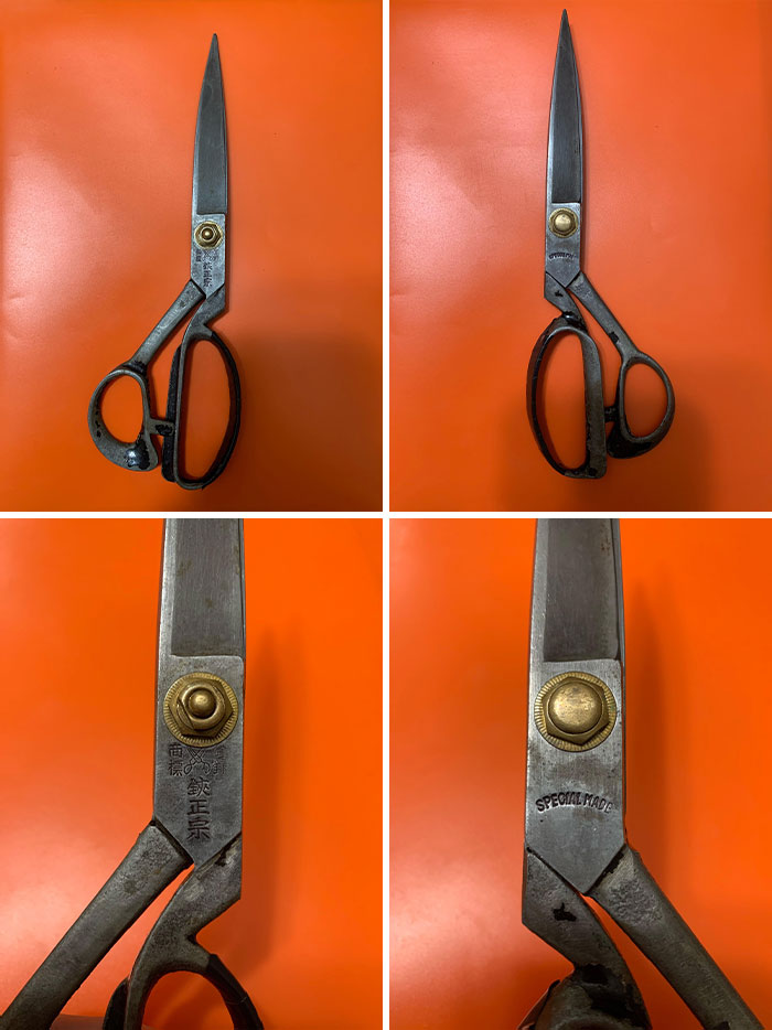 Japanese Scissors. Daily Use For 7 Years. Inherited From My Late Grandpa. Carbon Steel - Bluish Tint