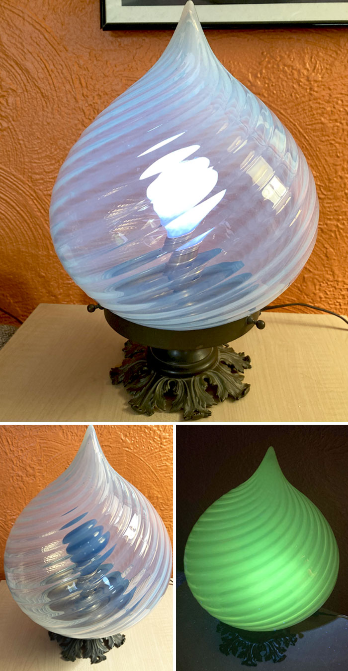 My Grandparents Had This Lamp In Their House Since At Least The Early 70s. Pretty Sure It Was A Ceiling Lamp At One Time, But I Inherited It And Kept It As A Desk Lamp