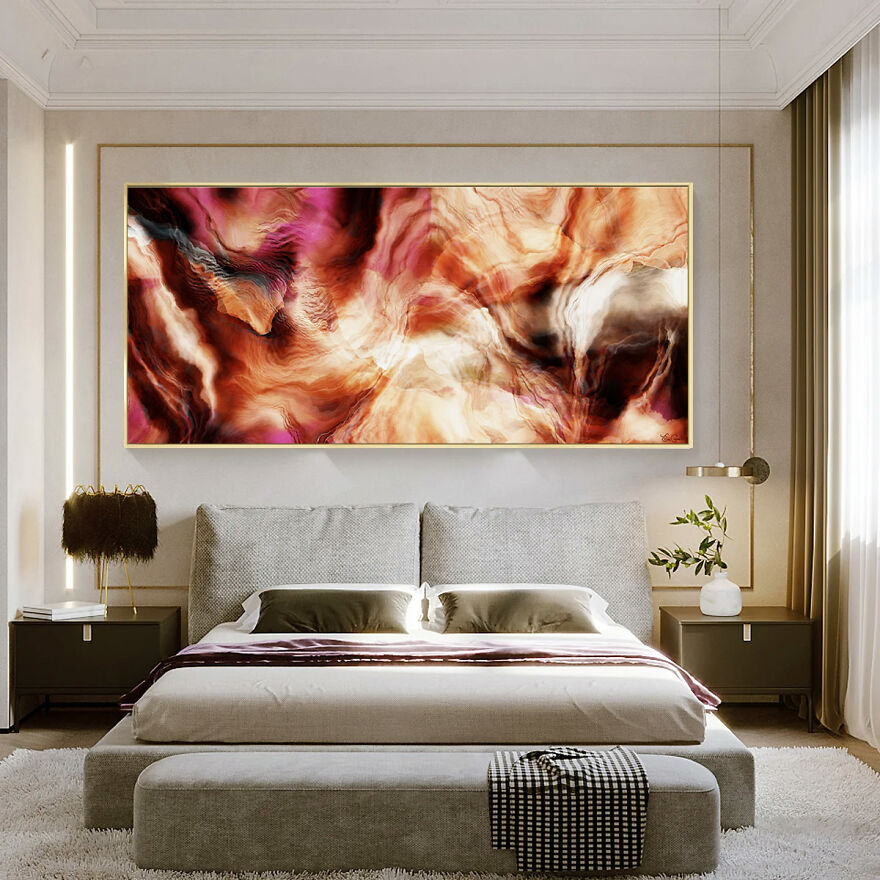 I Photoshopped My Digital Art In 11 Modern Interior Spaces To Show What They Look Like As Wall Art I Photoshopped My Digital Art In 11 Modern Interior Spaces To Show What They Look Like As Wall Art