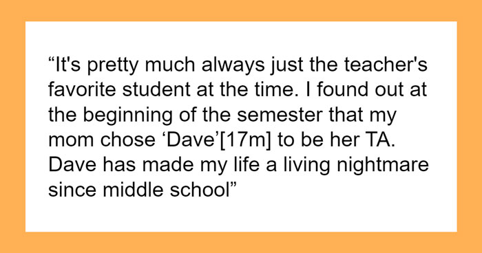 Teen’s Mom Chooses His Bully As Her TA, Boy Cuts Off Mother Completely And Decides To Move Out At 18
