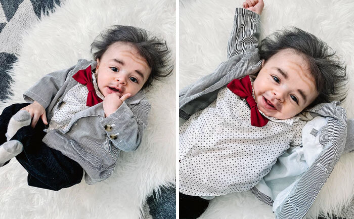 Today, We Participated In An Einstein Costume Contest, And My Baby Won! So Happy Pi Day, Everyone