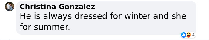 Facebook comment by Christina Gonzalez discussing seasonal outfits. Facebook comment by Christina Gonzalez discussing seasonal outfits.