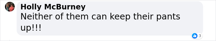 Facebook comment by Holly McBurney about pants. Facebook comment by Holly McBurney about pants.