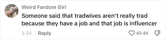 New Trend Of Wealthy Tradwives Showcases Them Doing Unnecessary Labor For Show New Trend Of Wealthy Tradwives Showcases Them Doing Unnecessary Labor For Show