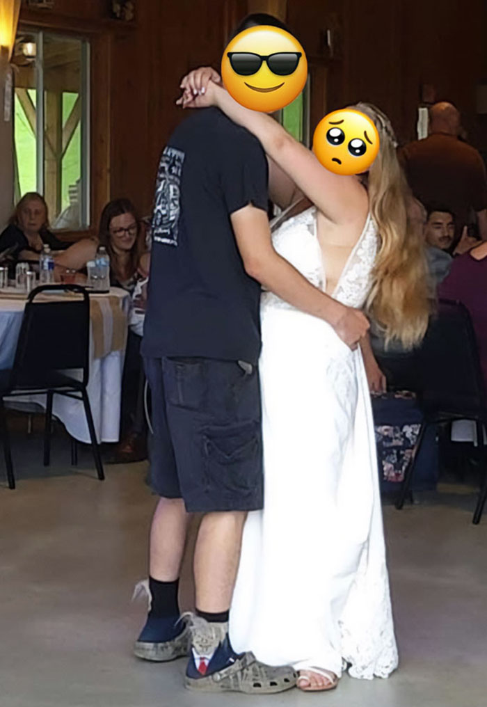 These Two People I Went To High School With Got Married Today, And This Was Really The Groom's Fit. I'm Crying