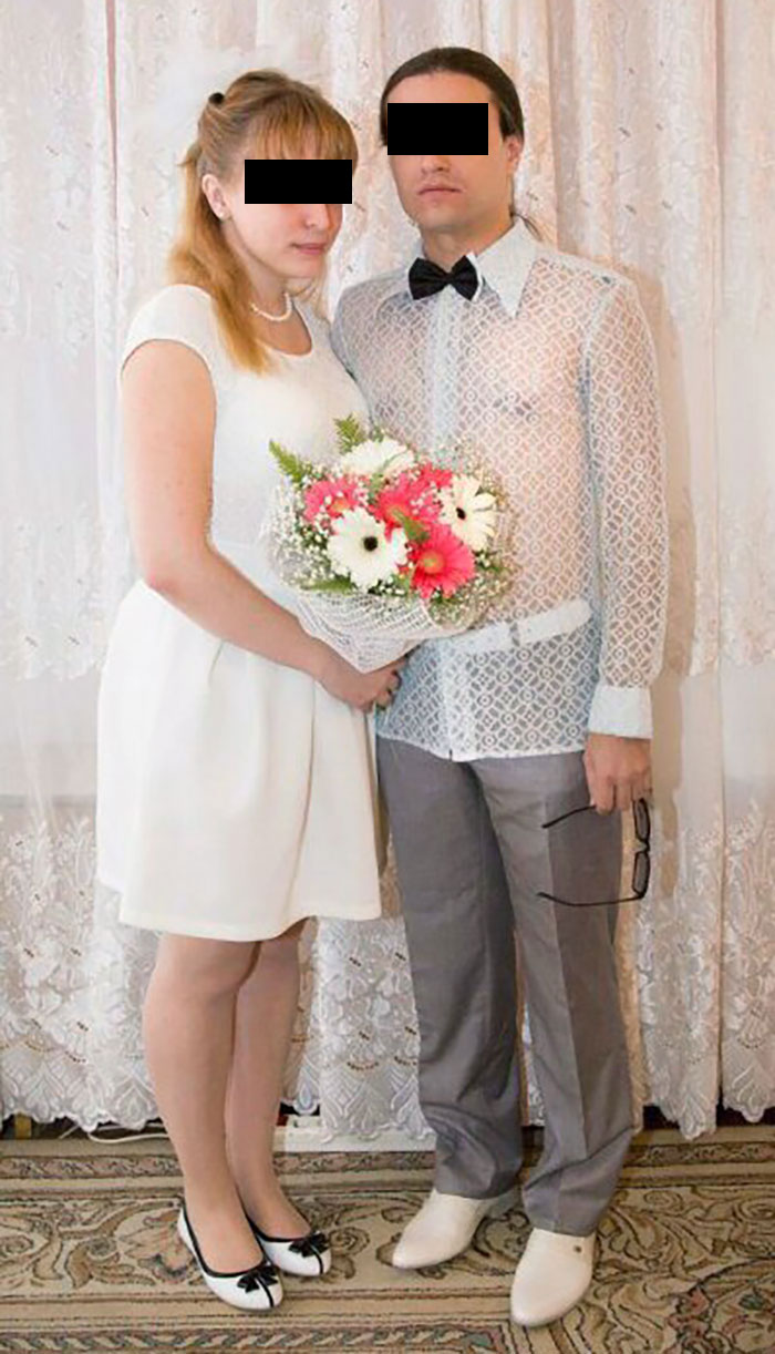 Groom's Shirt. It Looks Like He Doesn't Want To Be There