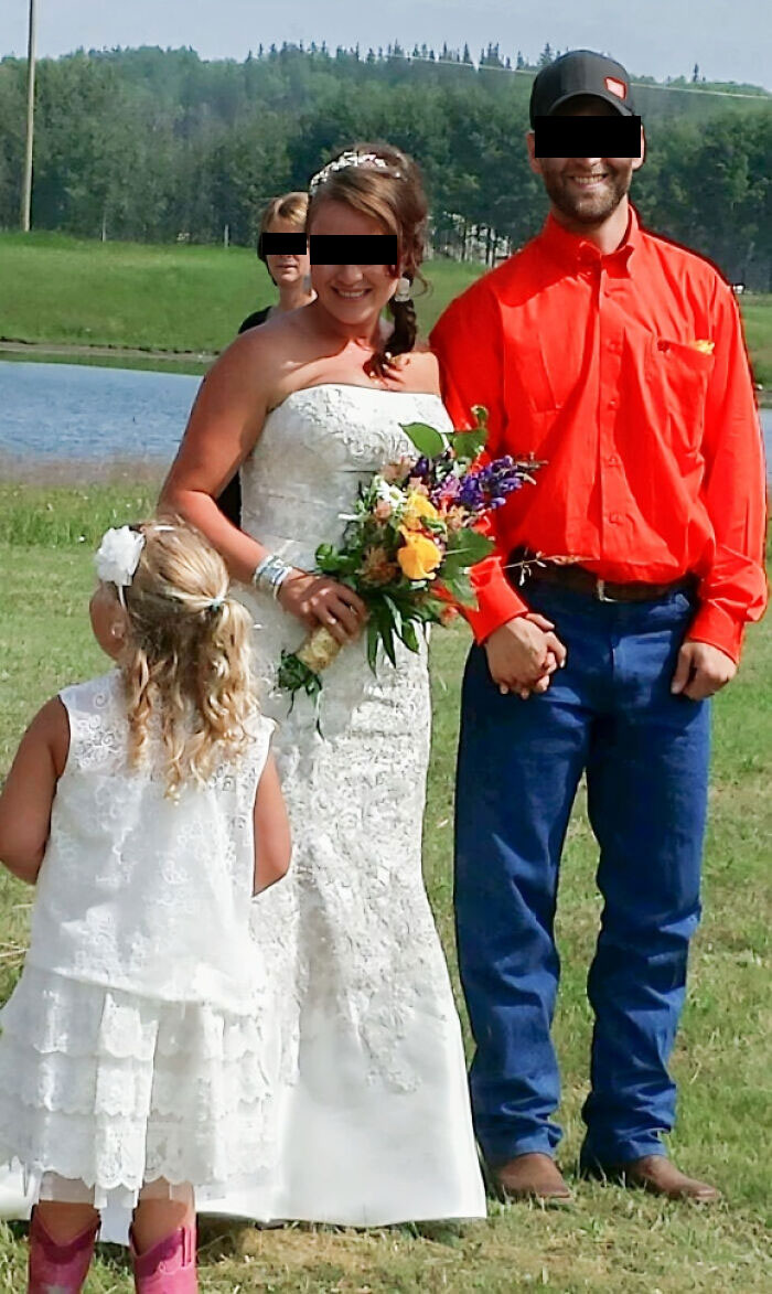 Groom Definitely Stood Out In His Orange Shirt