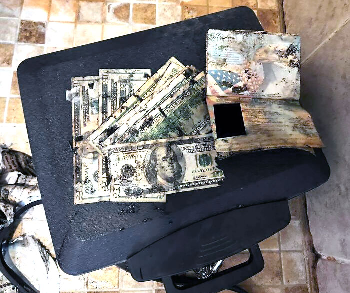 I Opened My Safe To Get My Car's Title, But Found Out My Small Safe Got Water Inside; $2k And A Passport Are Moldy