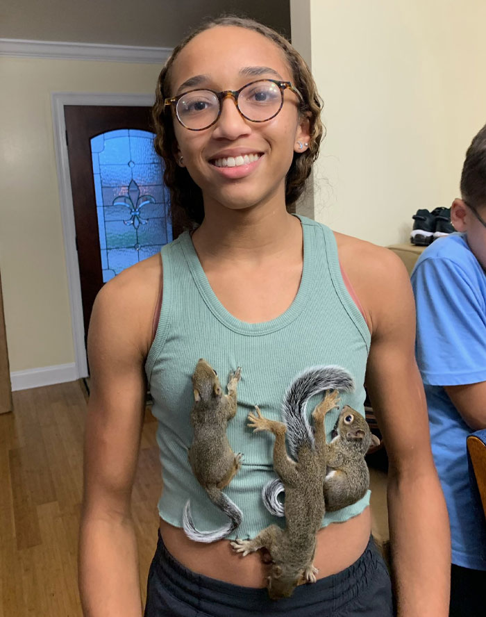 My Sister Saved Three Squirrels From The Hurricane And Named Them Alvin, Simon And Theodore