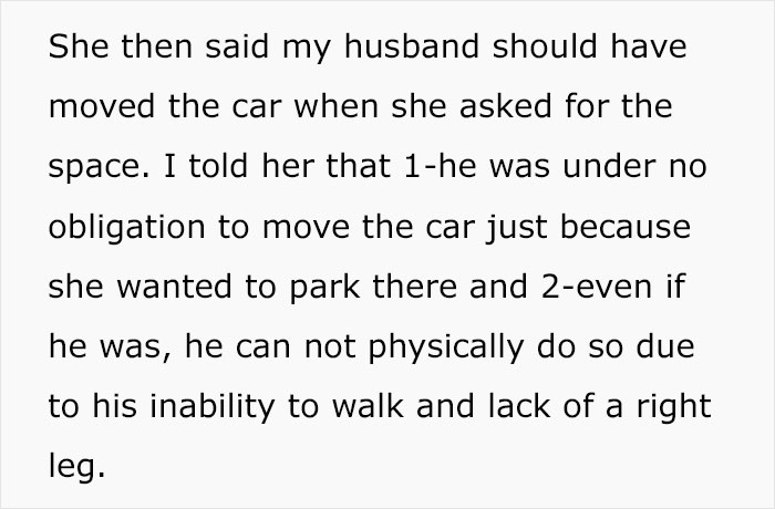 Karen Starts Screaming At Couple Over ‘Illegal’ Handicap Parking, Refuses To See Reason Karen Starts Screaming At Couple Over ‘Illegal’ Handicap Parking, Refuses To See Reason