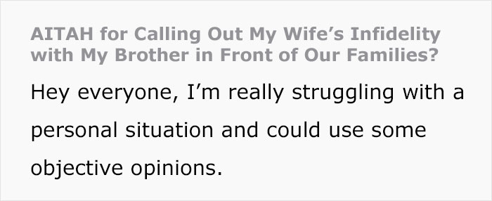 Man Drops Bomb That His Wife Is Cheating On Him With His Brother At Family Dinner, Causes Chaos Man Drops Bomb That His Wife Is Cheating On Him With His Brother At Family Dinner, Causes Chaos