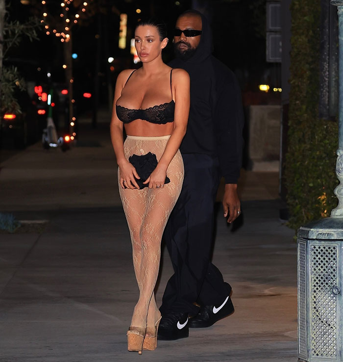 Bianca Is Running Out Of Ideas As Kanye Takes Out Wife In Lace Bra And See-Through Tights - 1