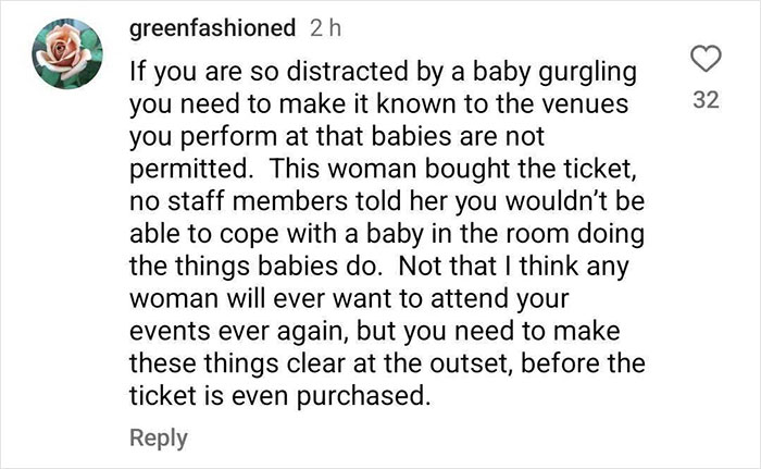 Fans Defend Comedian Who Kicked Mom And Baby Out Of Show For Disrupting It - 11