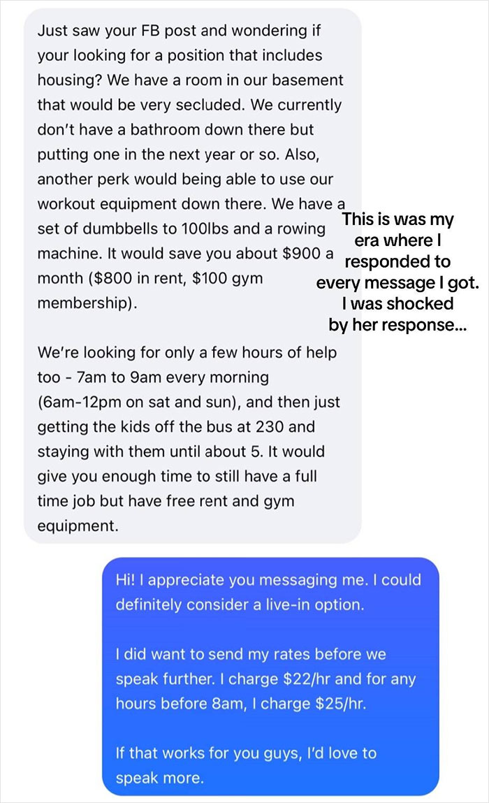 Nanny Shares Screenshots Of The Most Entitled Things Parents Have Asked For And Goes Viral - 13