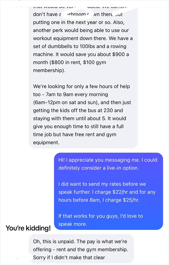 Nanny Shares Screenshots Of The Most Entitled Things Parents Have Asked For And Goes Viral - 14