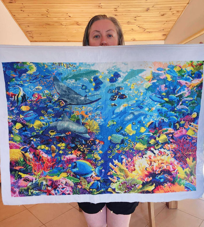 My Mom Just Finished Stitching This. Very Proud 