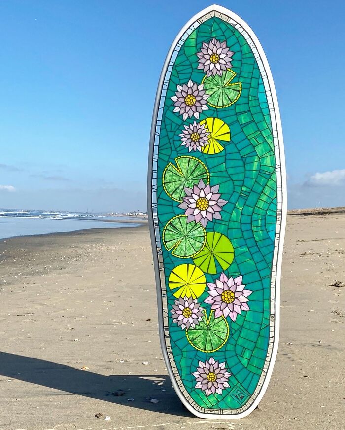 I Am A Mosaic Artist And I Create Contemporary Mosaic Surfboards (24 Pics) - 2