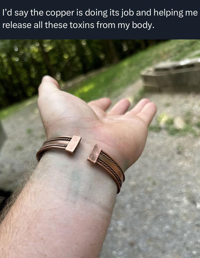 Who's Going To Tell Him That That's Simply Oxidation, And Not "Toxins"?