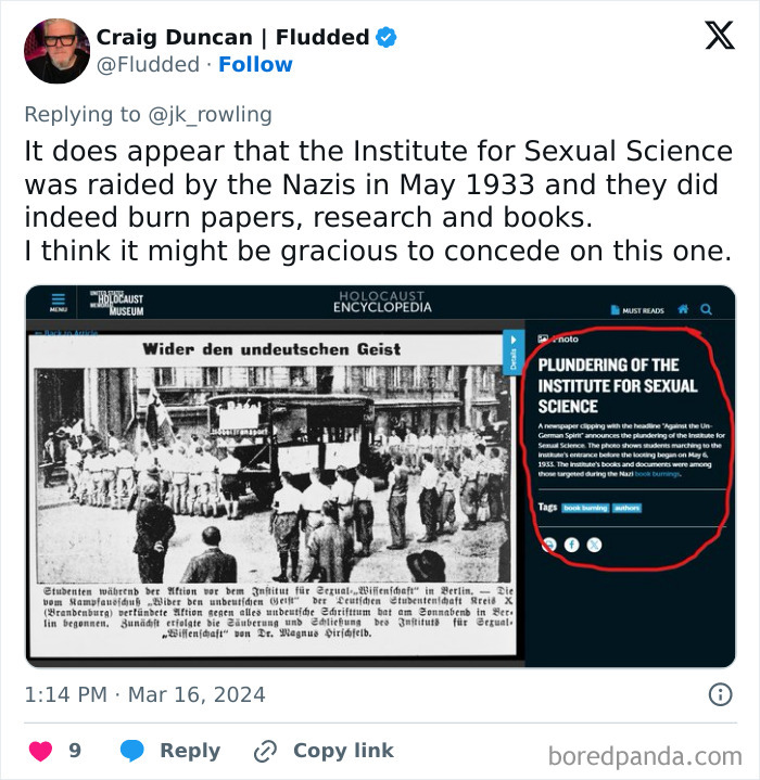 J.K. Rowling Threatens Legal Action Against Journalist Who Called Her “A Holocaust Denier” J.K. Rowling Threatens Legal Action Against Journalist Who Called Her “A Holocaust Denier”