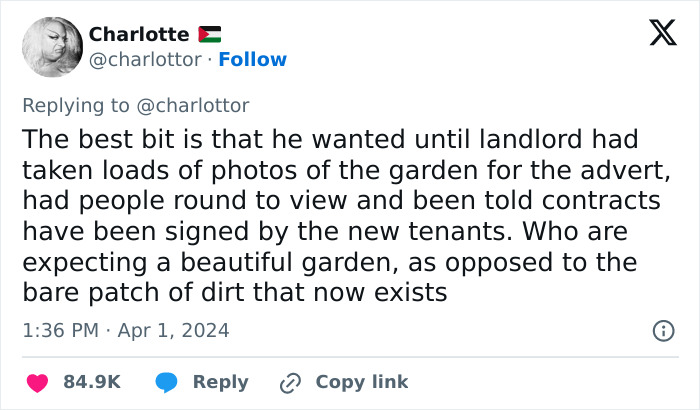 Tenant Gets Kicked Out As His Garden Is Used To Bump Up Rent, He Takes It With Him On His Way Out - 3