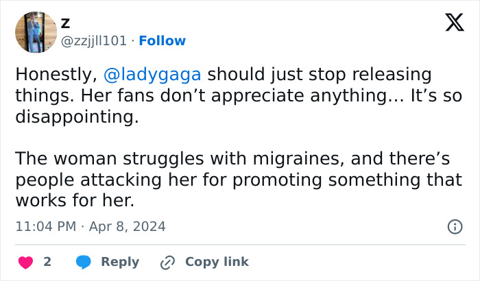 “WHERE ARE YOUR ETHICS?”: Lady Gaga Slammed For Promoting Migraine Med “WHERE ARE YOUR ETHICS?”: Lady Gaga Slammed For Promoting Migraine Med