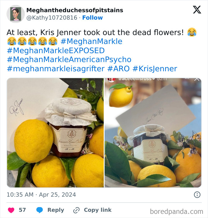 Fans Rip Into Meghan Markle After Kris Jenner Posts Photo With Jam And &ldquo;Rotten&rdquo; Lemons