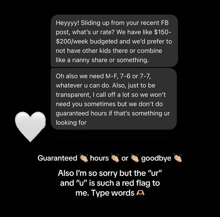 Nanny Shares Screenshots Of The Most Entitled Things Parents Have Asked For And Goes Viral - 3