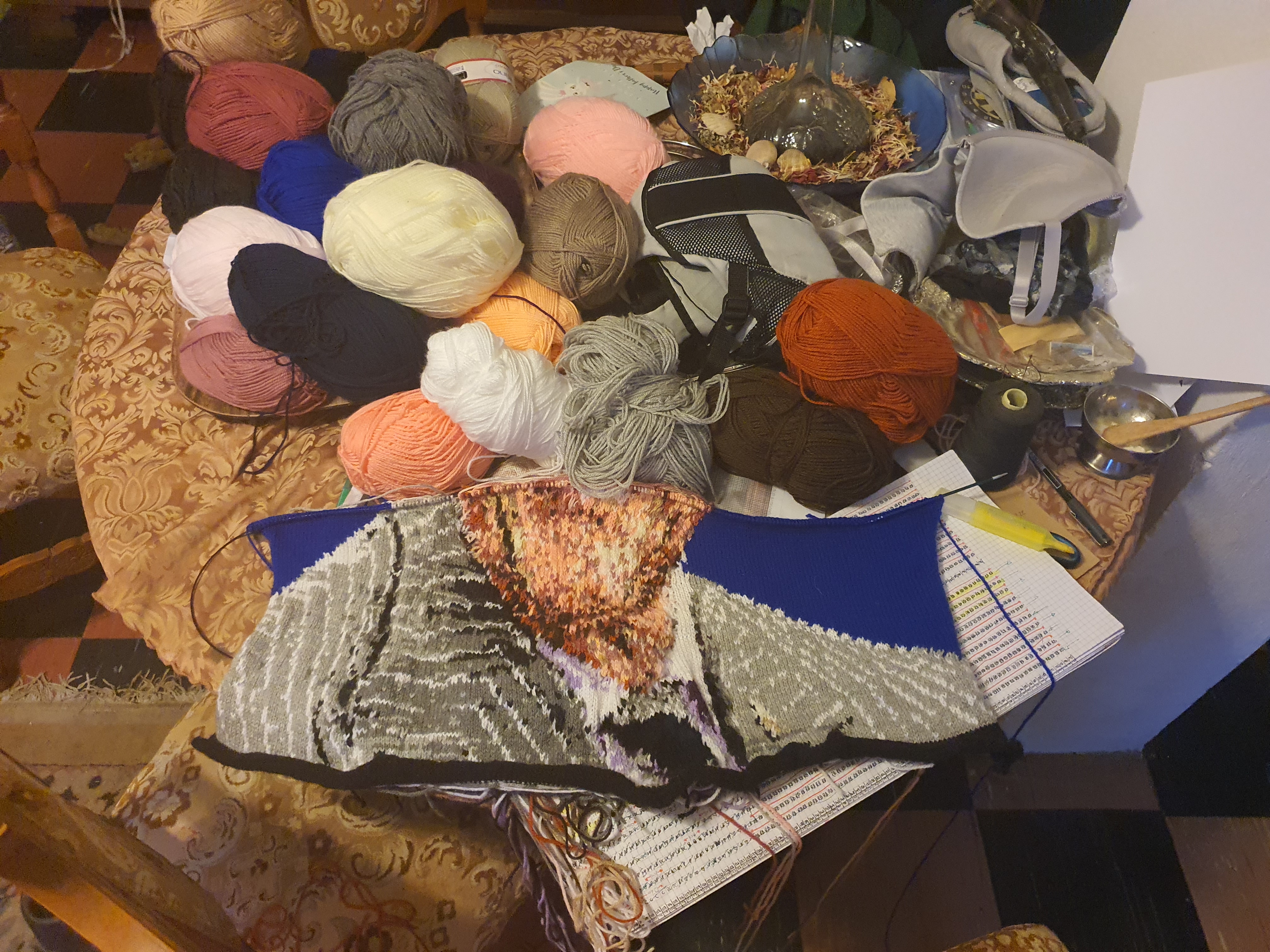 A Hand Knitted Portrait Of King Charles.