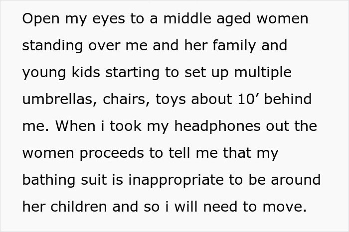 Woman Presses Charges Against Entitled Family After They Get Offended By Her Inappropriate Bikini - 3