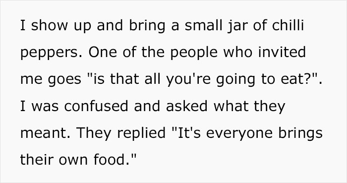 Woman Upset After Being Invited To Dinner Party Where She Was Served Salad While Others Had A Feast - 6