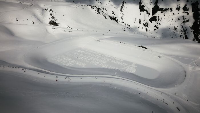 Artist Sets World Record With The Largest Snow Artwork To Deliver A Sustainable Message In The Fight Against Plastic