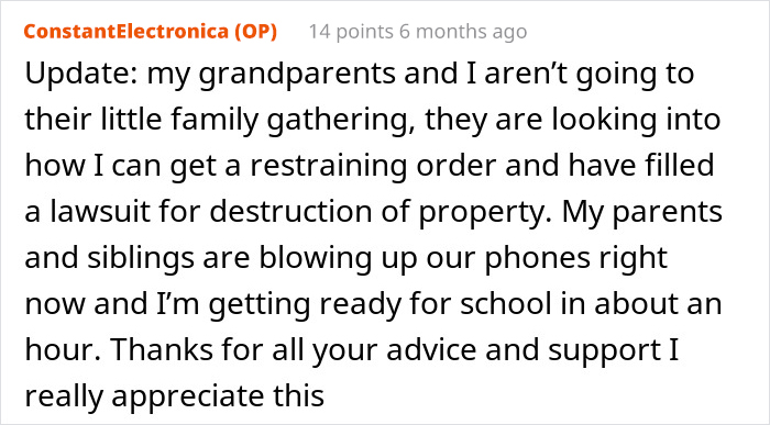 Teen Calls Police On Family After They Learn About Her $250k Settlement And Show Up At Her Door - 26