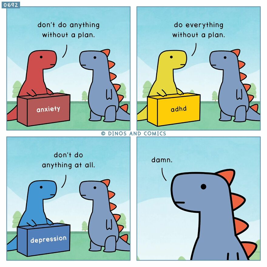 Insightful And Humorous Comics About Mental Health By “Dinosaur Couch” (40 New Pics)