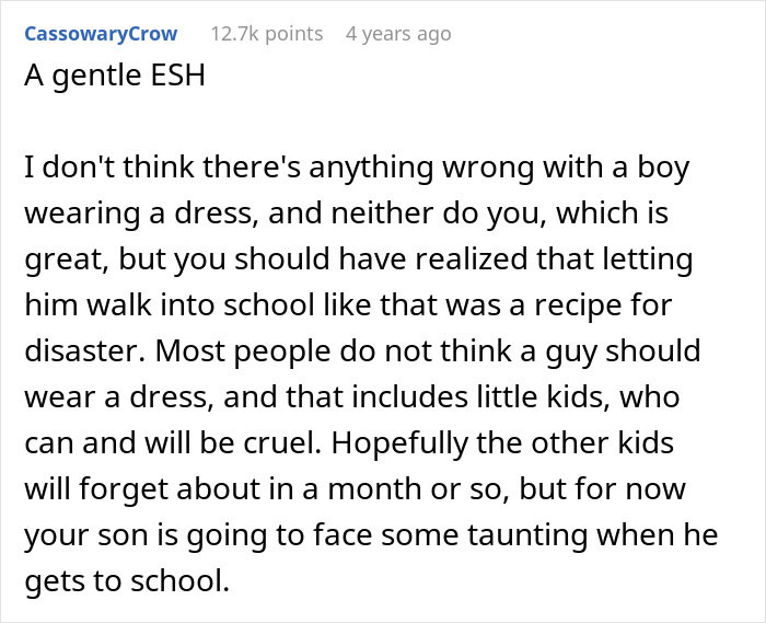 Son Is Sent Back From School Because His Dress Was Too Distracting, Husband Faces Backlash Son Is Sent Back From School Because His Dress Was Too Distracting, Husband Faces Backlash