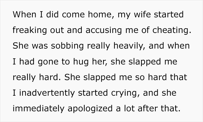 Postpartum Wife Thinks Man Is Cheating As He Came Home Later, Slaps Him So Hard He Considers Divorce  - 8