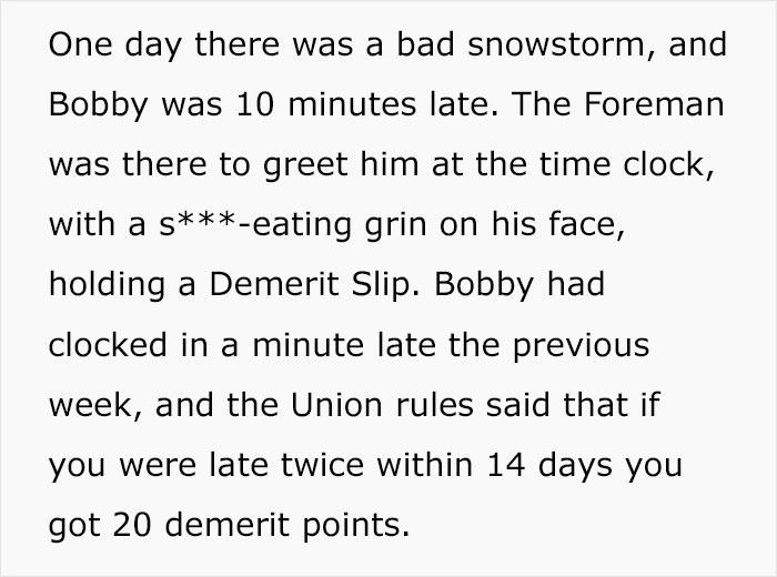 “Leave Bobby Alone”: Power-Hungry Boss Won’t Listen, Messes Around With Key Worker, Gets Fired “Leave Bobby Alone”: Power-Hungry Boss Won’t Listen, Messes Around With Key Worker, Gets Fired
