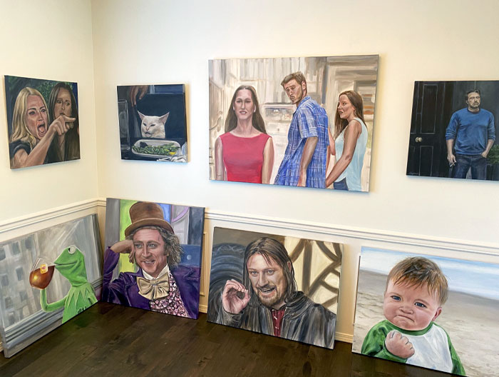 I’m Painting A Collection Of Memes. Here’s The Progress So Far